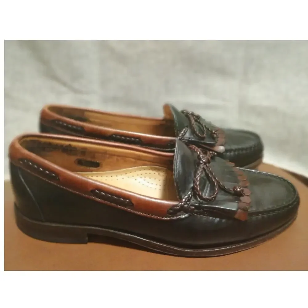 Preloved Allen Edmonds Woodstock Kiltte Black/Brown Loafers - Size 9D
